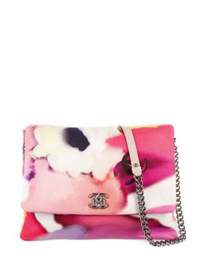 Φλοράλ τσάντα ώμου με σχέδιο Chanel Pre-owned