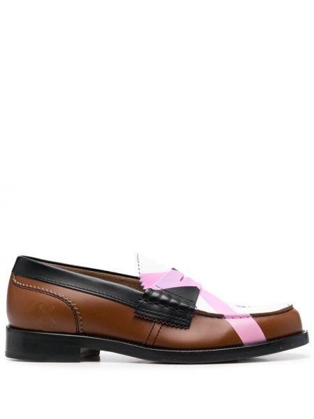 Slip-on skinn loafers College hvit