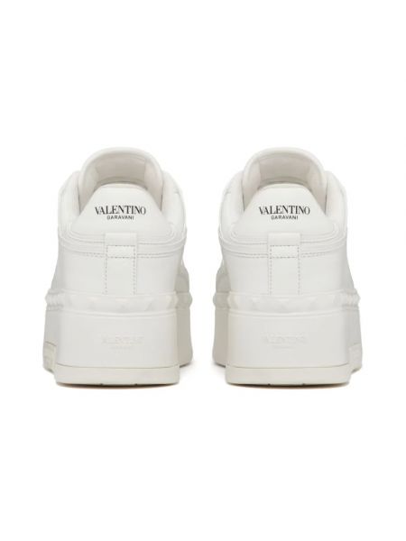 Zapatillas de cuero con plataforma Valentino Garavani blanco