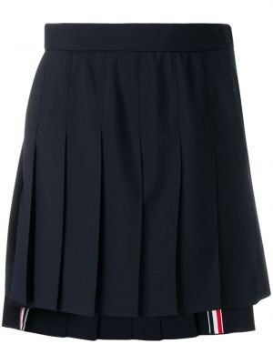 Plisirana asimetrična mini suknja Thom Browne plava