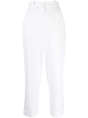 Rovné kalhoty Chanel Pre-owned bílé