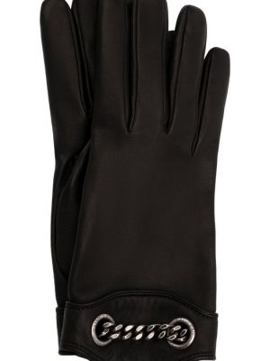 Кожаные перчатки Saint Laurent черные