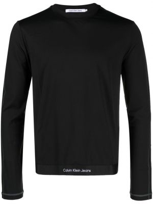 T-krekls ar apdruku Calvin Klein Jeans melns