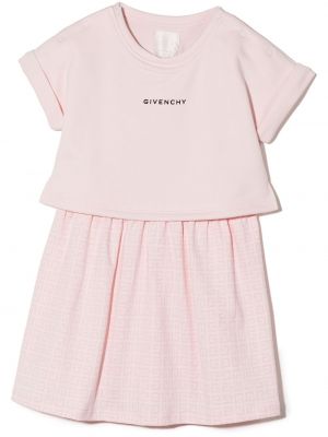 Trykt dress for jenter Givenchy Kids rosa