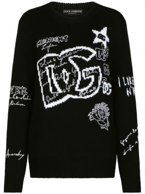 Пуловер с принт с кръгло деколте Dolce & Gabbana