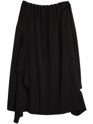 Plisovaná midi sukňa Yohji Yamamoto čierna