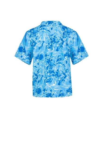 Oversize bluse mit print mit kurzen ärmeln Jaaf blau