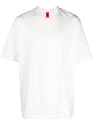 Koszulka bawełniana z nadrukiem Ferrari biała