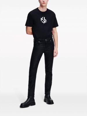 Slim fit skinny fit džinsi Karl Lagerfeld Jeans melns