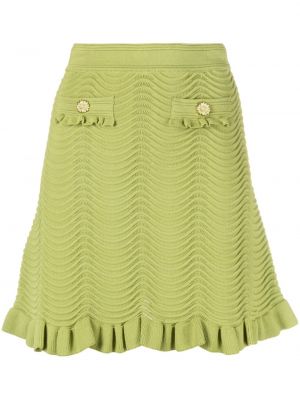 Mini suknja Sandro zelena