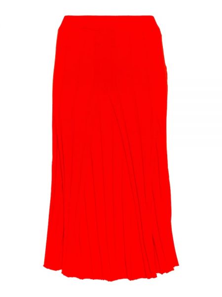 Bavlnená midi sukňa Stella Mccartney červená
