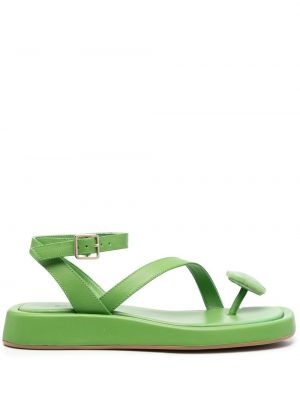Sandály s přezkou Giaborghini zelené