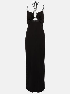 Viskózové midi šaty Frame - černá