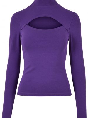 Marškinėliai ilgomis rankovėmis Urban Classics violetinė
