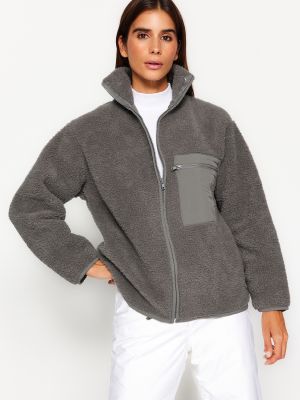 Megztas fliso džemperis su kišenėmis Trendyol