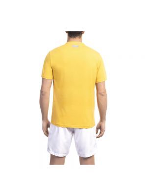 Koszulka z nadrukiem Bikkembergs żółta