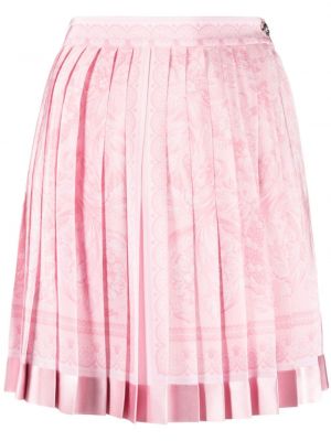 Plisirana mini suknja Versace ružičasta