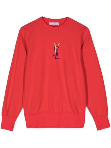 Haftowana długa bluza Saint Laurent Pre-owned czerwona