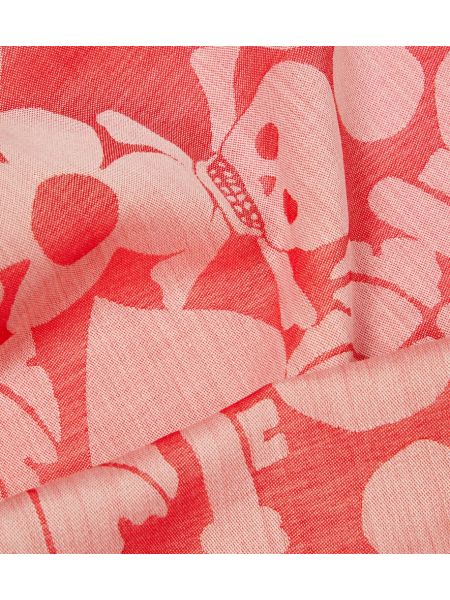 Fular de lână de mătase din bumbac Vivienne Westwood roșu