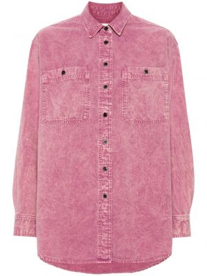 Bavlnená košeľa Marant Etoile ružová