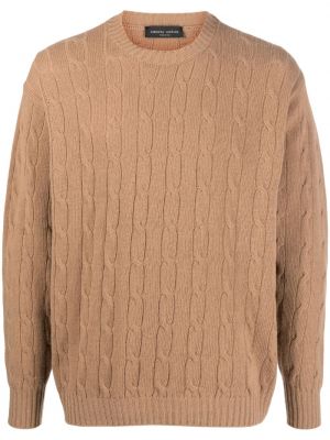 Kašmírový svetr z merino vlny Roberto Collina hnědý