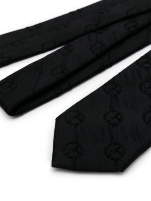 Krawat żakardowy Giorgio Armani czarny