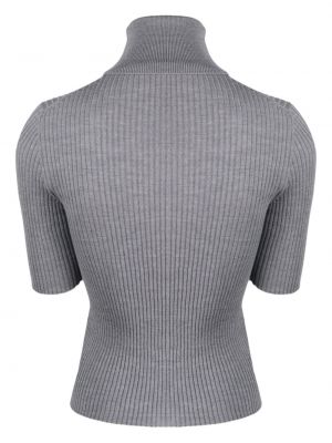 Vlněné tričko Semicouture šedé