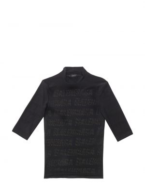 Košeľa s potlačou Balenciaga čierna