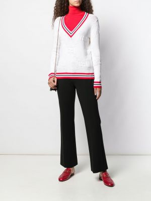 Jersey de punto con escote v de tela jersey Gucci