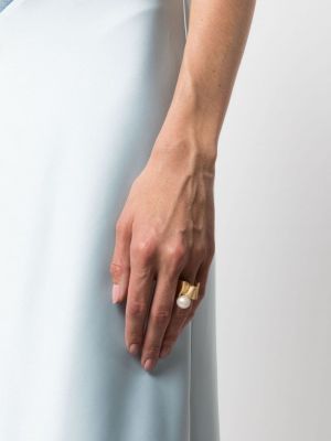 Chunky prsten s perlami Completedworks