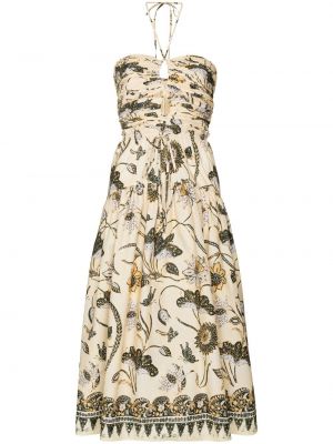 Trykt floral dress Ulla Johnson gul