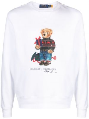 Džersis raštuotas džemperis Polo Ralph Lauren balta