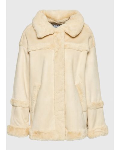 Manteau de fourrure Na-kd beige