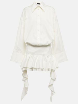 Mini robe en coton Blumarine blanc