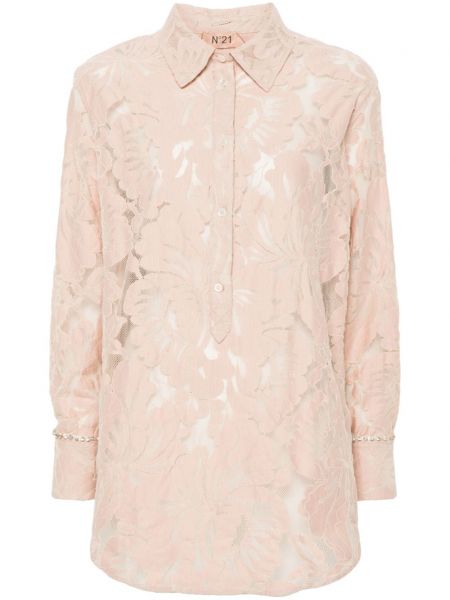 Bluza s čipkom Nº21 ružičasta