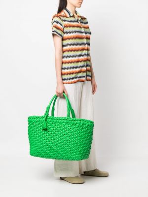 Leder shopper handtasche Alanui grün
