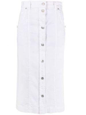 Midi sukně s paisley potiskem Etro bílé