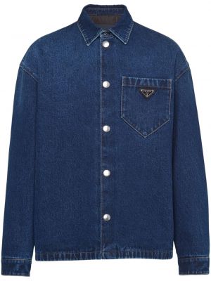 Niebieska kurtka jeansowa Prada