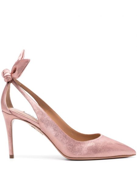 Slingback læder pumper med stropper Aquazzura