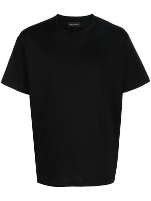 T-shirt con scollo tondo Roberto Collina nero