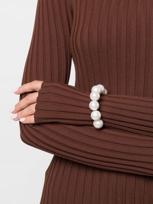Bracelet avec perles oversize Jil Sander doré