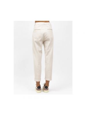 Pantalones chinos de algodón Peserico blanco