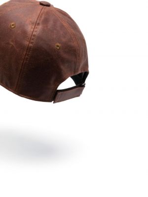 Haftowana czapka z daszkiem bawełniana 424 brązowa