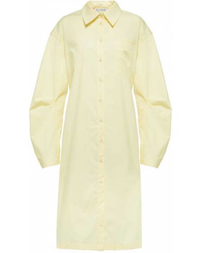 Bavlnené midi šaty Acne Studios žltá