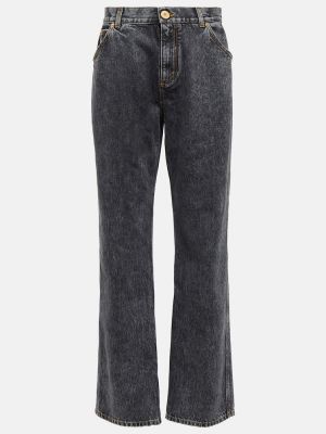 High waist straight jeans Balmain schwarz
