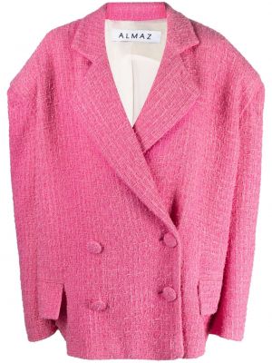 Μπουφάν tweed Almaz ροζ