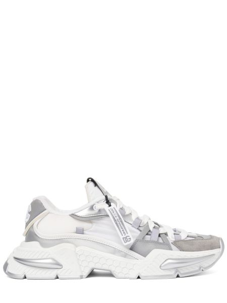 Sneakers di pelle di nylon Dolce & Gabbana bianco