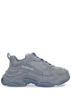 Sneakersy Balenciaga Triple S niebieskie