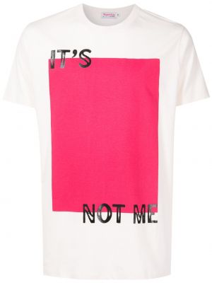 Kokvilnas t-krekls ar apdruku Amir Slama balts