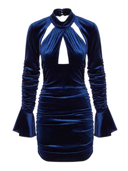 Бархатное платье Actualee синее
